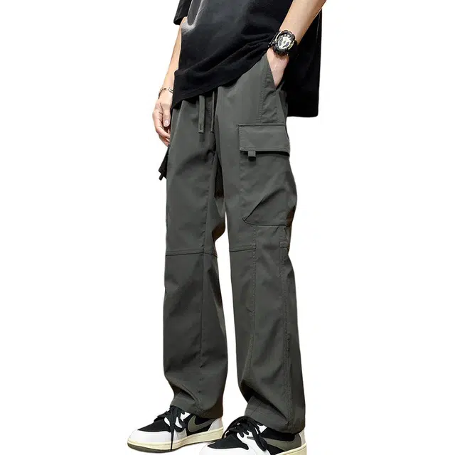 徐百货 美式高个子加休闲裤夏薄款直筒潮流百搭宽松舒适长裤工装裤 男女同款