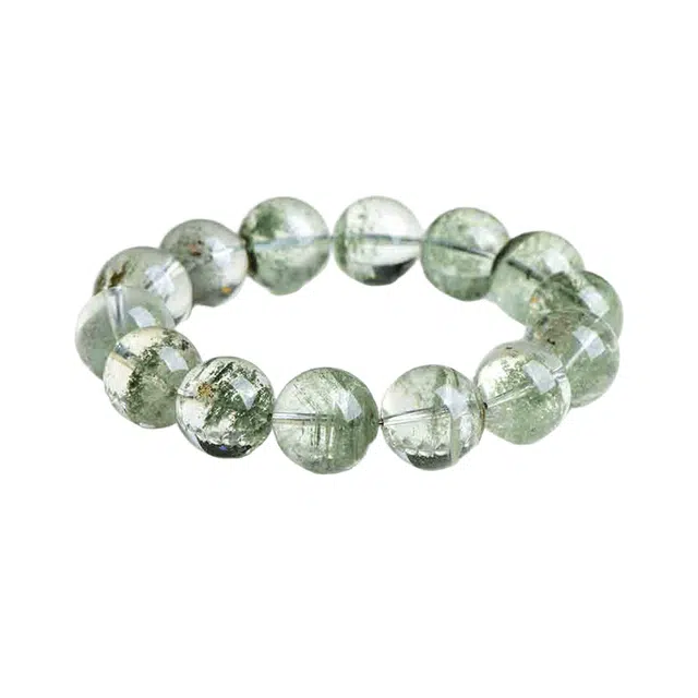 聆听花开 招财高级感百搭 绿幽灵 手串 男女同款情侣款