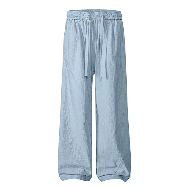 欧路得 日系垂感潮牌宽松直筒裤慵懒纯色长裤休闲裤 男款