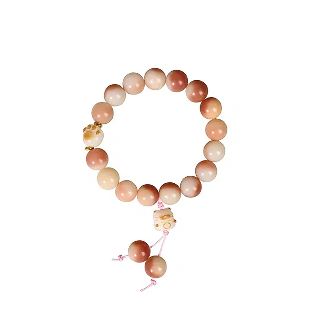 天纵 招财猫甜心猫爪学生解压绕指柔盘完高颜值文玩珠串 菩提根 手串 女款