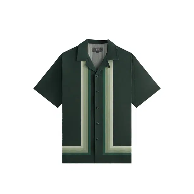 KITH SS25 Border Stripe Thompson Camp Collar