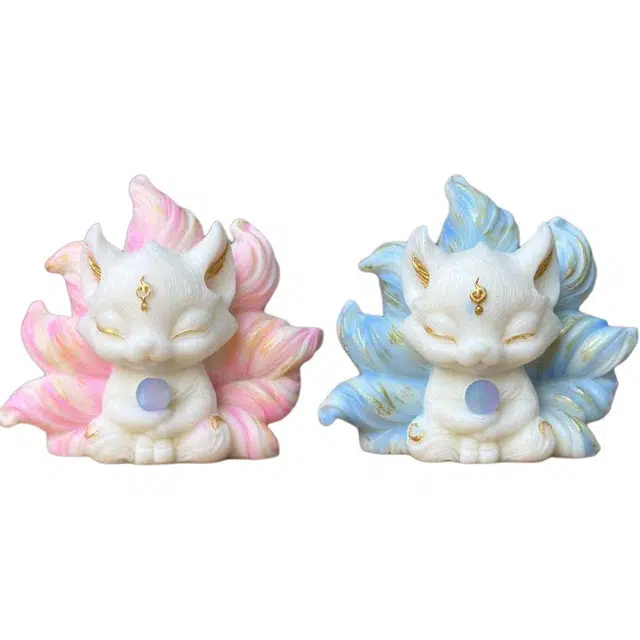 爵倾 抱球狐狸彩绘 象牙果 菩提 男女同款情侣款