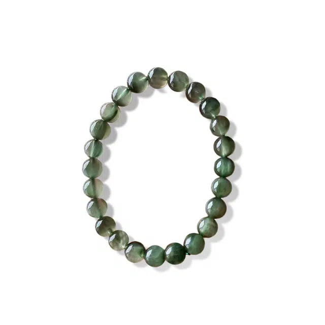 古禾 发丝细密 根生来财 新中式国潮国风日常百搭福气满满财源广进天然 绿发晶 手串 男女同款情侣款