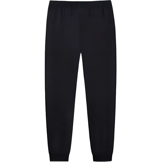 超级安踏 休闲简约束脚纯色系带针织运动裤 女款 基础黑