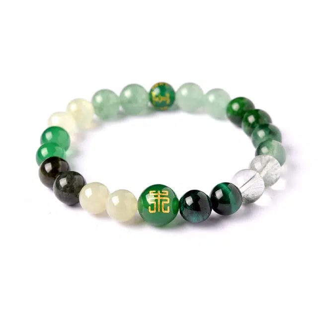 【五行补木 健康活泼】 灵菲 五行平衡缺木补木绿幽灵多宝小众设计百搭 财神转运珠平安福运招财#好运 多色水晶 手串 男女同款情侣款