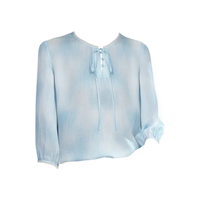 水墨佳人 桑蚕丝合身长袖衬衫 女款