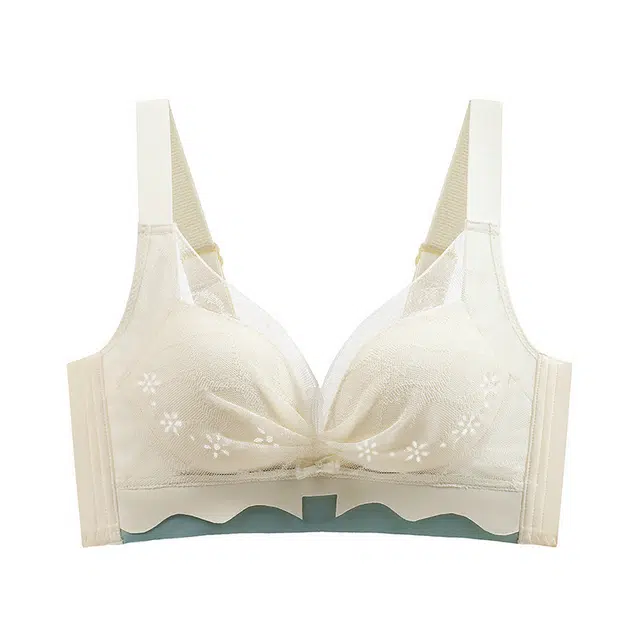 草本初色 薄款透气显瘦聚拢收副乳无钢圈调整型文胸 女款