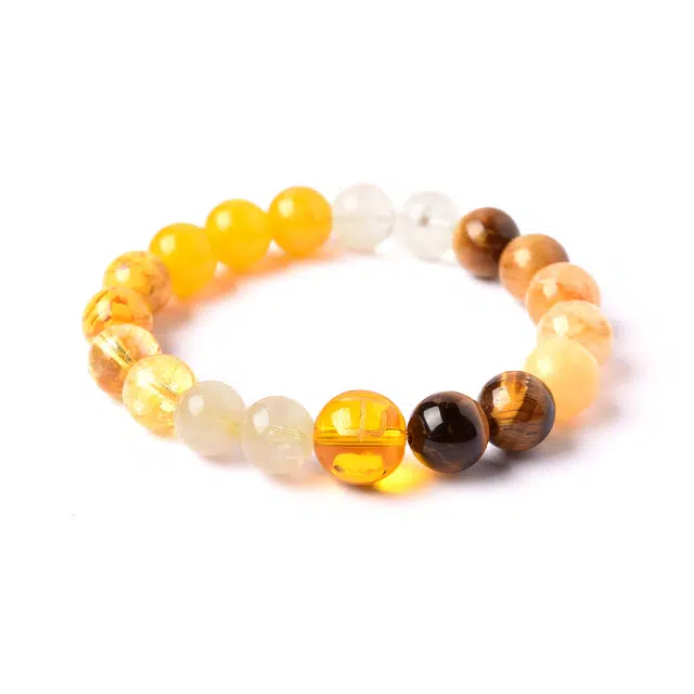 【五行补土 财富稳固】 灵菲 五行平衡缺土补土金发晶多宝小众设计百搭 财神转运珠平安福运招财#好运 多色水晶 手串 男女同款情侣款