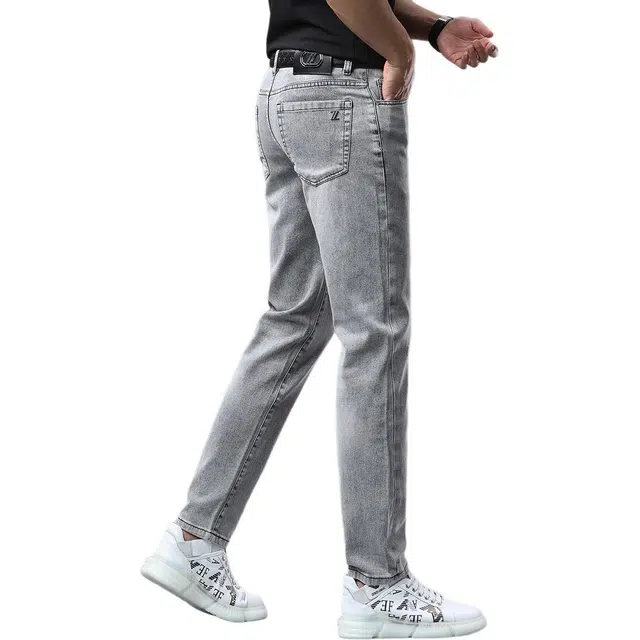 尘映 高端轻奢精品欧货薄款时尚小脚修身裤牛仔裤 男款