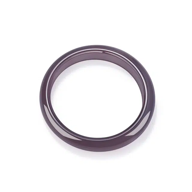 匠锁心玉 帝王紫贵妃玉镯 鸿运 水润清透 新中式 国潮风 汉服旗袍 时尚百搭 清冷典雅高级感 气质温婉 素圈手饰显白#好运 玉髓 手镯 女款