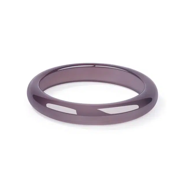 匠锁心玉 帝王紫贵妃玉镯 鸿运 水润清透 新中式 国潮风 汉服旗袍 时尚百搭 清冷典雅高级感 气质温婉 素圈手饰显白#好运 玉髓 手镯 女款