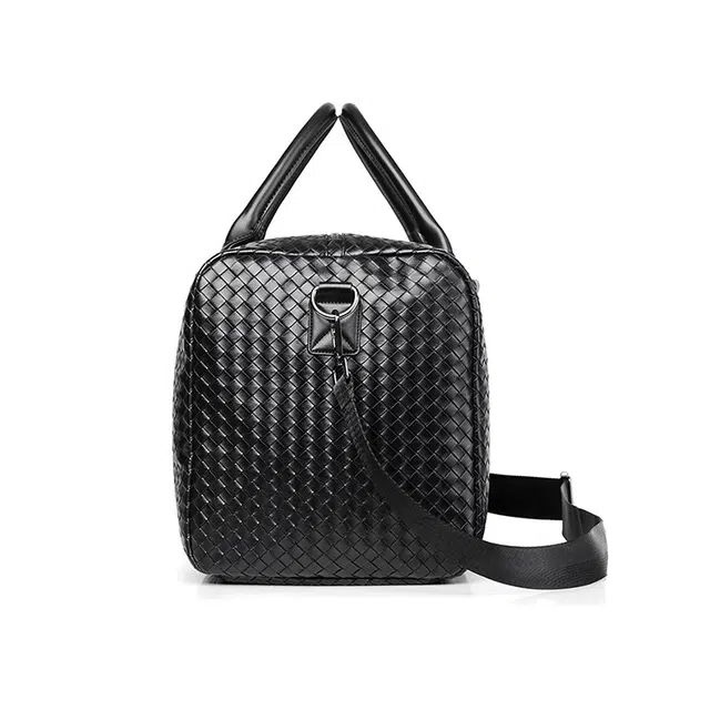 木林森 干湿分离短途出差健身包时尚潮流百搭多功能 涤纶 单肩斜挎旅行包 男女同款情侣款 黑色/棕色