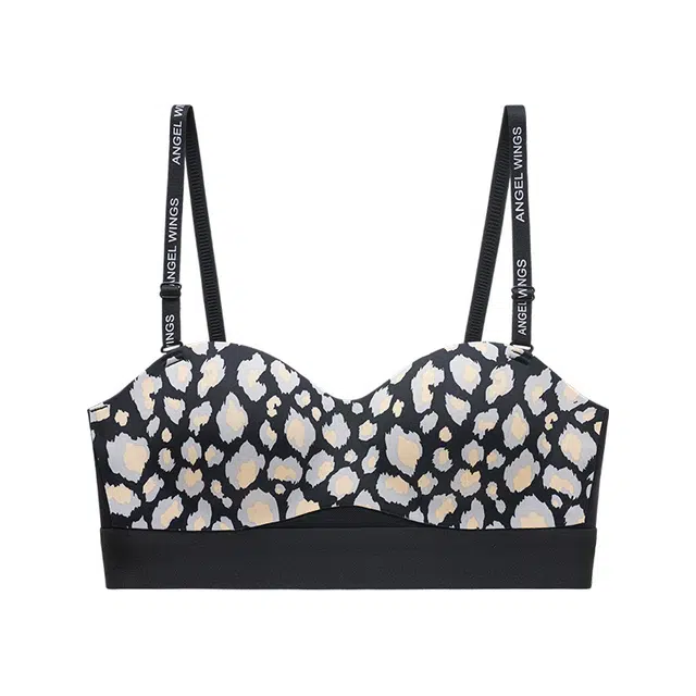 二三二三 透气吸汗聚拢有型防下垂无痕亲肤柔软抑菌舒适侧收副乳可拆卸调节肩带优雅知性豹纹性感时尚百搭文胸 女款