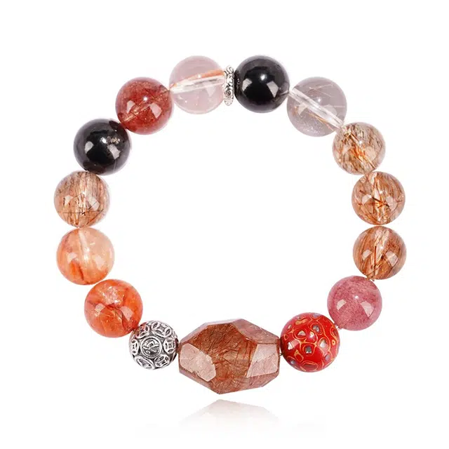 谧月珠宝 招财进宝 新中式国潮轻奢小众设计高级感 精致小巧时尚百搭天然 多色水晶 手串 男女同款情侣款