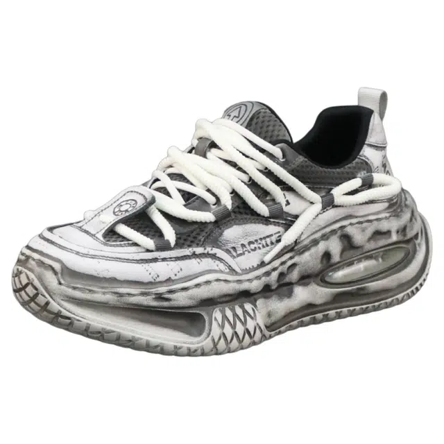 佐塞斯 头层牛皮 休闲百搭简约潮流时尚 低帮 老爹鞋 男款