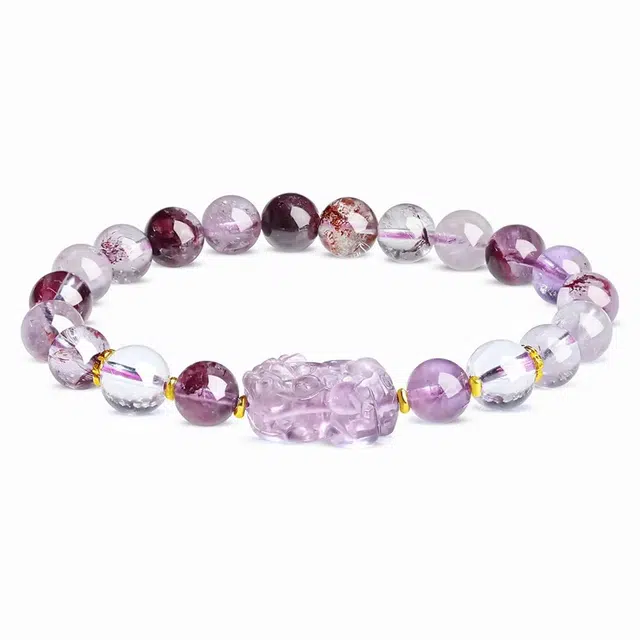 彗时 新中式国风 紫晶貔貅珠串 #好运 招财纳福 事业旺 招桃花 早日脱单 正缘 月老赐福爱情美满天然 紫水晶 手串 男女同款情侣款