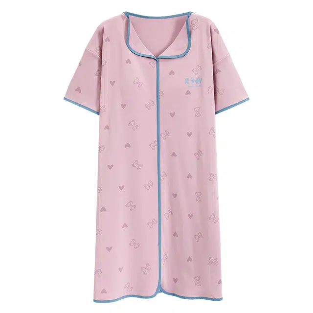 好福份 带胸垫短袖休闲气质家居服睡裙 女款