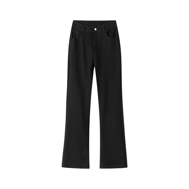 佐菲利 美式高街潮流微喇修弹力纯色牛仔裤 男女同款