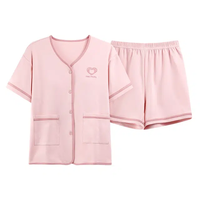 好福份 带胸垫女时尚透气休闲家居服夏季睡衣套装 女款