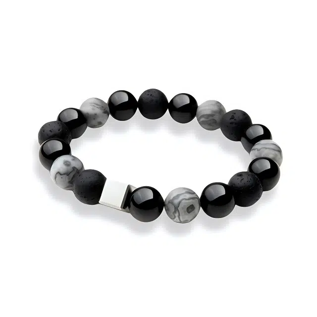 【稳山岩】 眰恦 搭配火山石  小众设计 轻奢百搭 旺事业 旺桃花 早日发财 早日暴富#好运天然 地图石 手串 男女同款情侣款