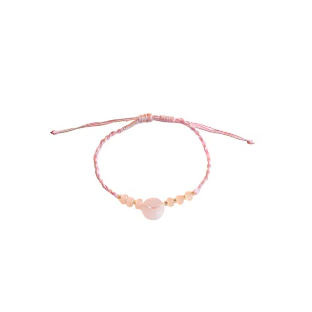 前方大荒野 平安扣转运招财进宝出入平安新中式简约时尚小众设计日常通勤百搭国风潮流精致 织物 手绳 女款