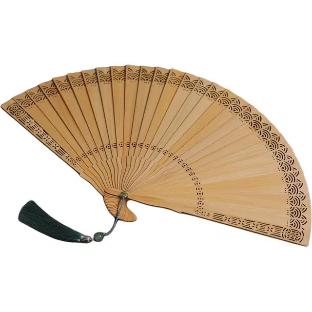得笙陌 祥云（苏扇）国潮古典风新中式手持扇高级优雅 崖柏 木作扇子 男女同款情侣款