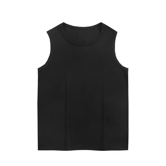 颂希尔 重磅螺纹纯色健身坎肩休闲夏季无袖背心 男女同款