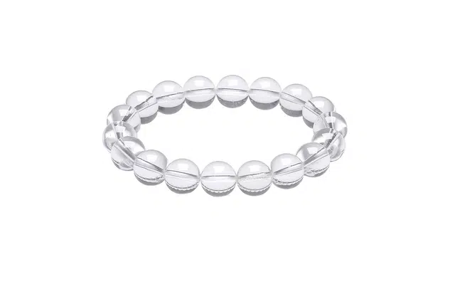 【净化负能量】 周六福 招财新中式时尚清冷氛围感手饰高级感小众贵气通勤百搭#好运天然 白水晶 手串 女款