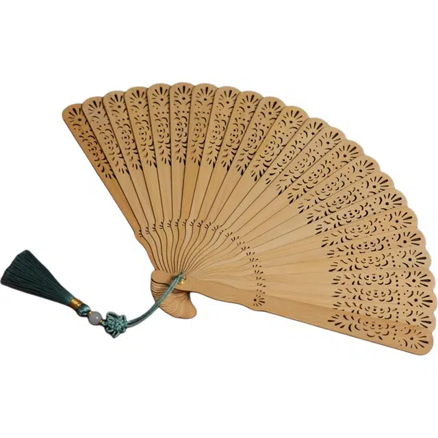 得笙陌 牡丹（苏扇）新中式国风手持扇古典优雅复古木扇 崖柏 扇子 男女同款情侣款