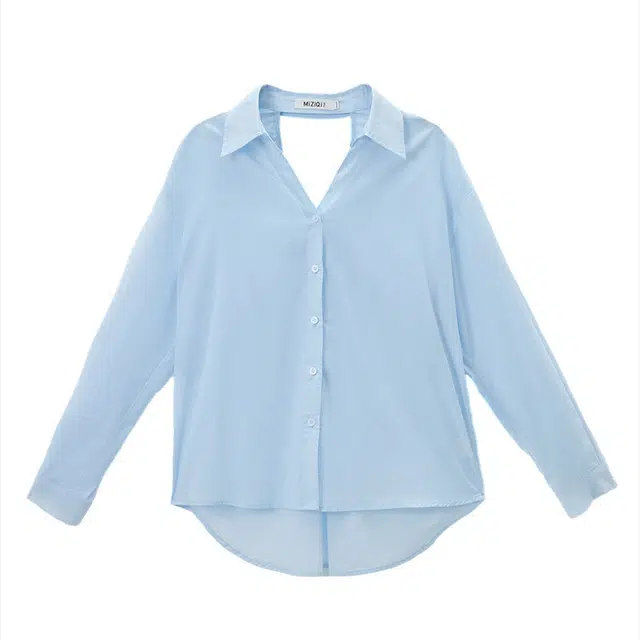 米子旗 薄款莱赛尔天丝防晒长袖衬衫 女款