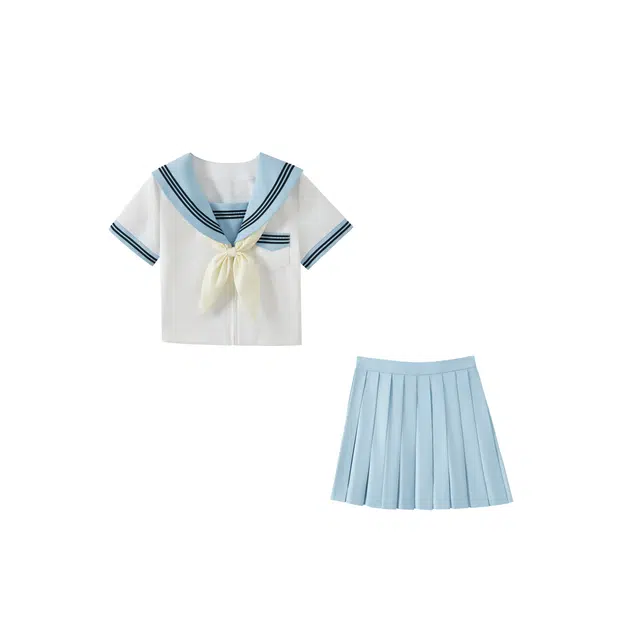 花山家的猫 日系甜美少女大领结短袖制服 女款