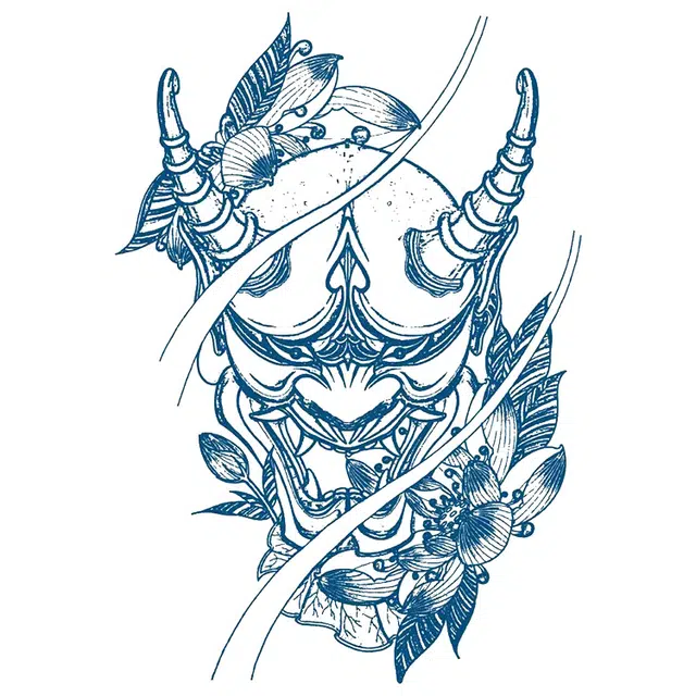 猎己  花间魔影草本纹身贴 防水防汗不反光手臂小腿脖子胸口手指满背半甲小众