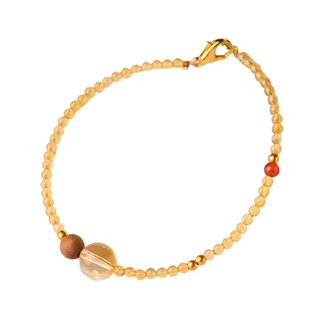 东方翡翠 新中式国风小众气质百搭显白#好运处理 黄水晶 手串 女款