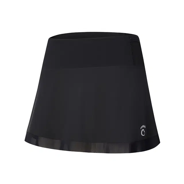 马孔多 收腰科技夹芯层防晒凉感口袋时尚舒适防汗后兜休闲短裙 女款 黑色