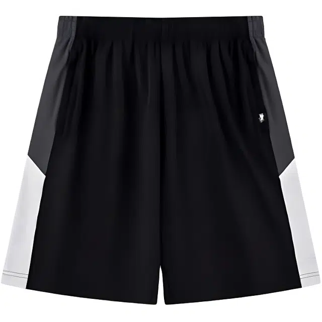 乔丹 质燥 透气舒适休闲简约拼色运动短裤 男款 黑色/电掣灰