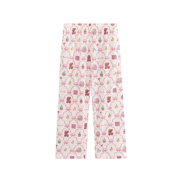 芬腾 薄款透气长裤可爱休闲可外穿家居睡裤 女款