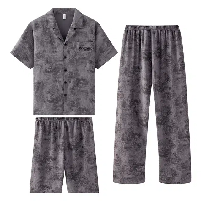 向薇 柔软可外穿大码宽松家居服睡衣套装 男款