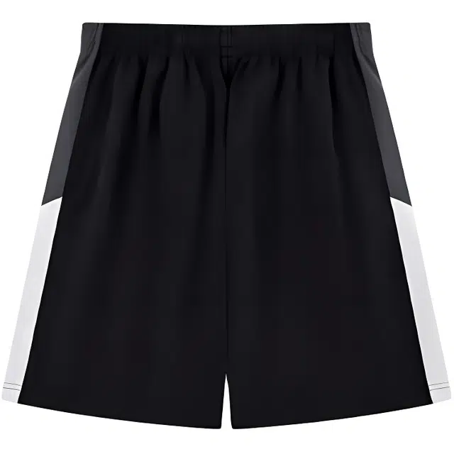 乔丹 质燥 透气舒适休闲简约拼色运动短裤 男款 黑色/电掣灰