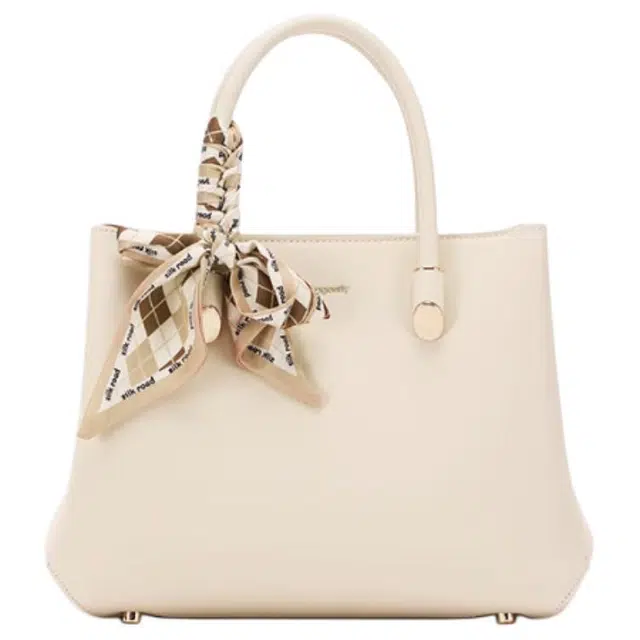 红蜻蜓 纯色都市简约 牛剖层革 手提包 女款 多色