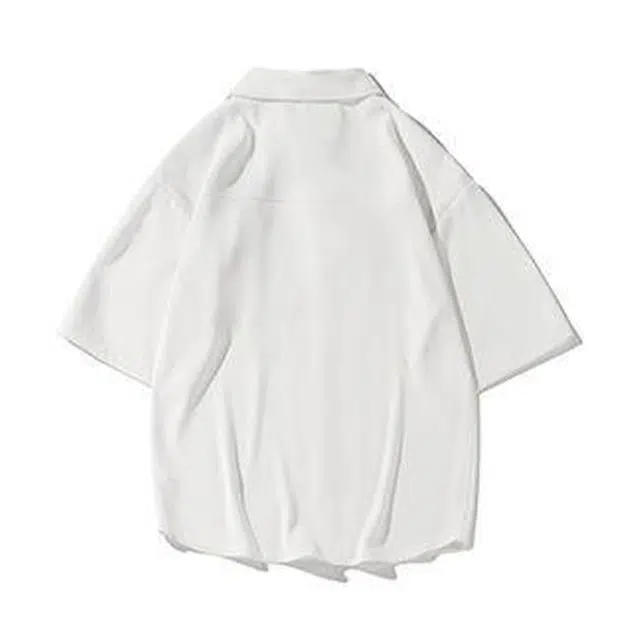 欧路得 新中式竹子刺绣夏季小众国潮设计感时尚休闲短袖衬衫 男款