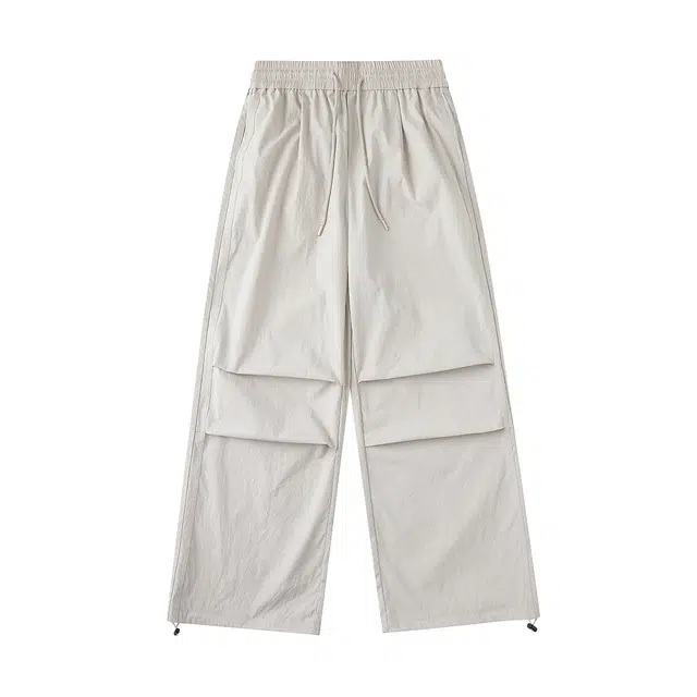 煦加 美式薄款冰丝速干户外潮牌宽松纯色百搭垂坠感运动休闲裤 男女同款