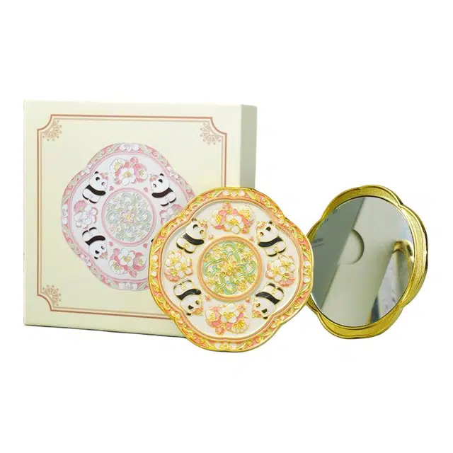 未来枫情 金属浮雕文创便携化中国风随身镜