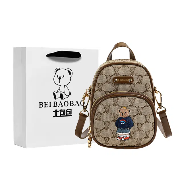 北包包 时尚百搭卡通小熊款经典斜跨 布 单肩包 常规 女款 多色