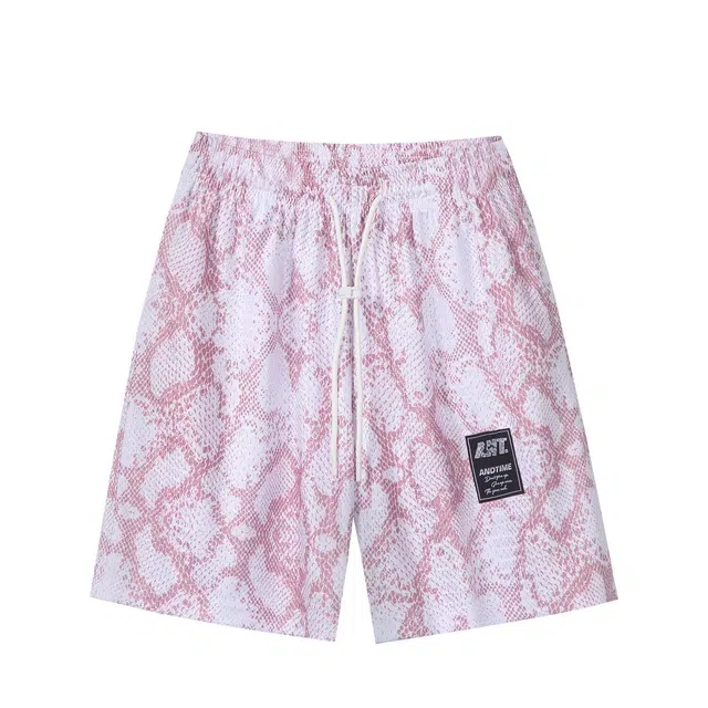 颂希尔 蟒蛇纹美式薄款速干吸湿透气排汗五分休闲短裤 男女同款