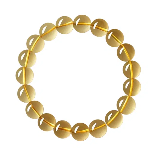 谧月珠宝 新中式国风招财纳福百搭天然 黄水晶 手串 男女同款情侣款