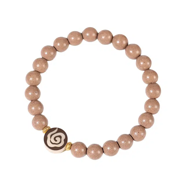 灵晔 新中式国潮文艺复古风轻奢小众百搭设计戈壁祥云招财纳福大吉大利诸事顺遂平安喜乐文玩盘玩佛珠好运 合香珠 手串 男女同款情侣款