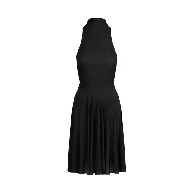 SKIMS SS25 MILKY SHEER HIGH NECK MIDI DRESS