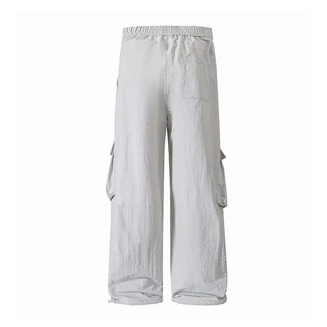 欧路得 美式潮牌褶皱工装裤多口袋宽松百搭休闲裤 男款