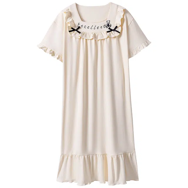 好福份 时尚透气舒适家居服短袖夏季睡裙 女款