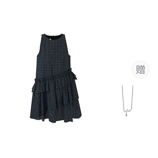 识恩 时尚修身适中无袖连衣裙 女款